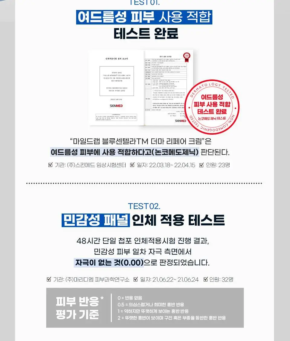 [EGF판테놀/장벽] 마일드랩 블루센텔라 더마 리페어크림 50ml 상세페이지 27